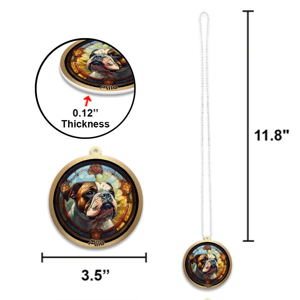 Bunter Hund – Personalisierter Autoanhänger in Hundeform