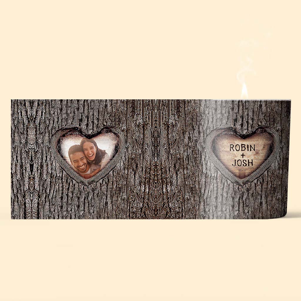 Paar – Personalisierte Paarkerze mit Holzdeckel