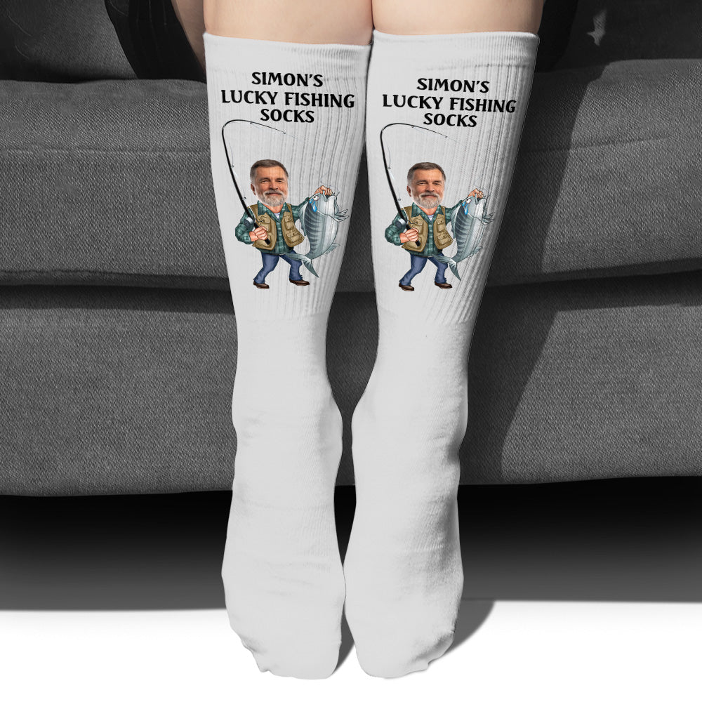 Glückssocken für Angler – Personalisierte Angelsocken