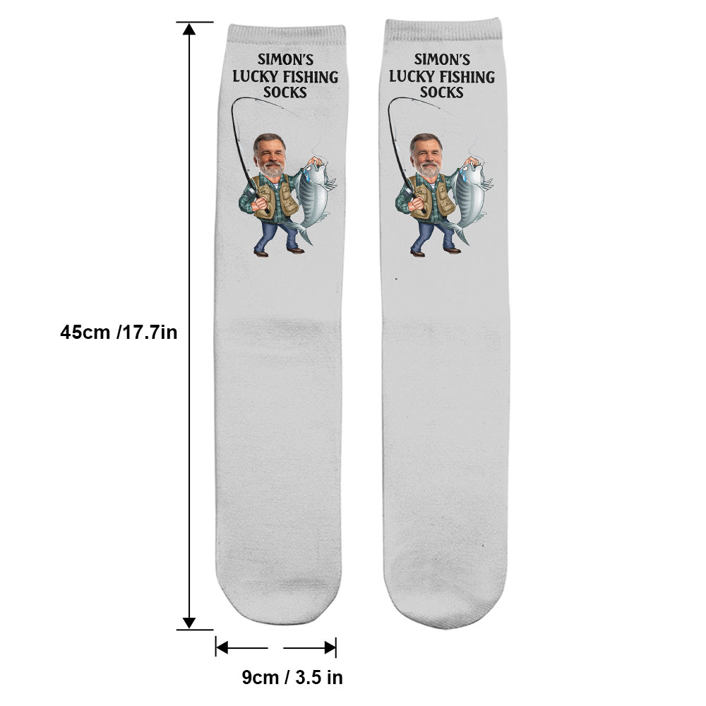 Glückssocken für Angler – Personalisierte Angelsocken