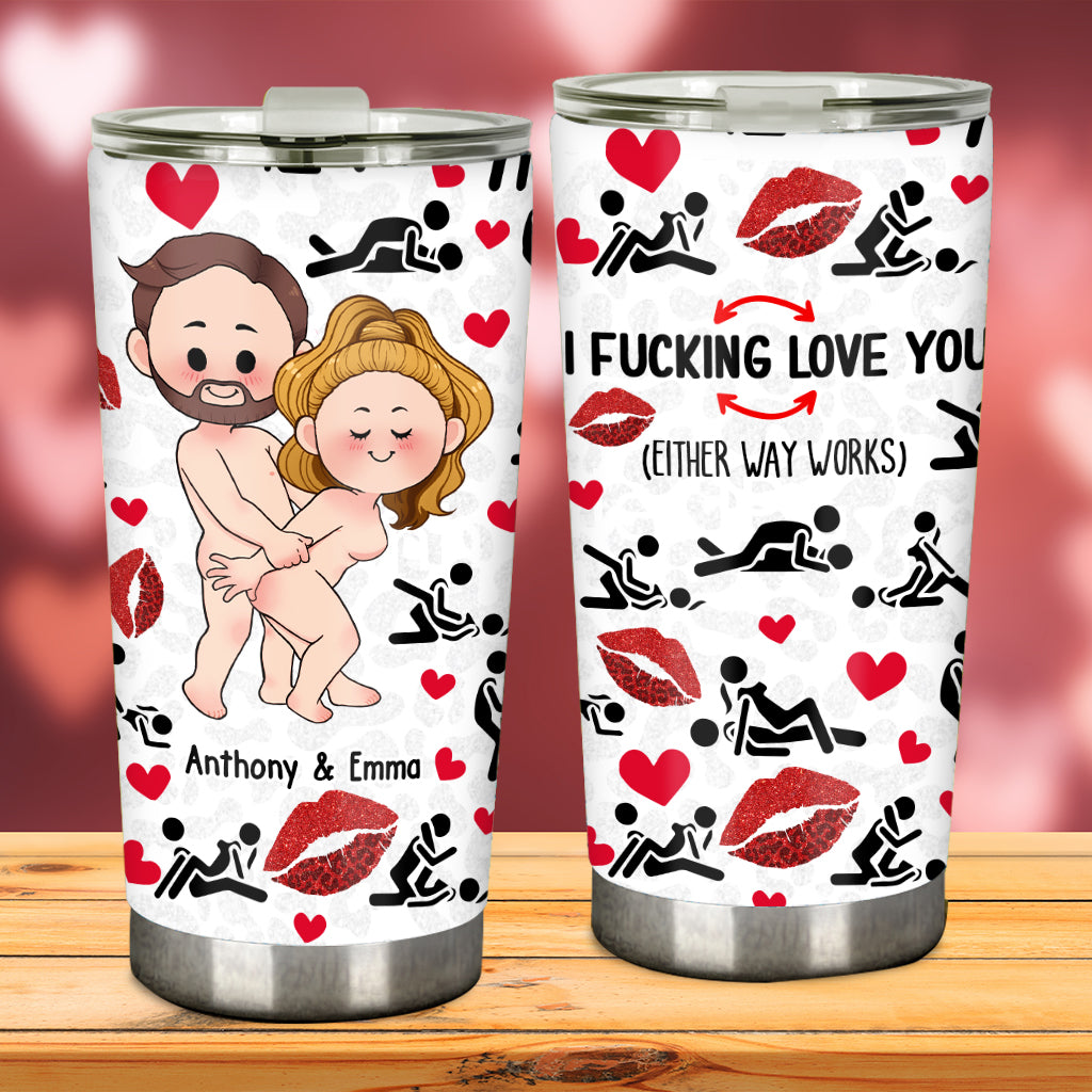 Ich liebe dich – Personalisierter Paar-Trinkbecher