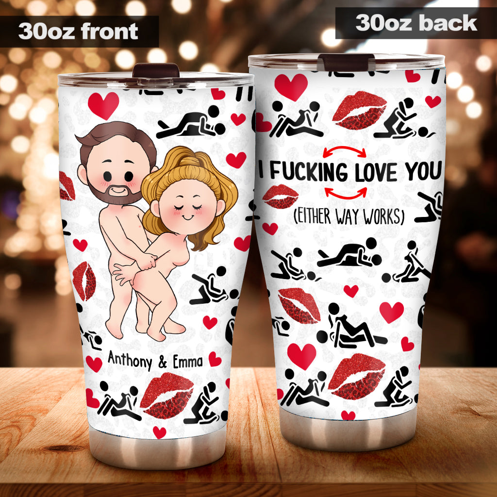 Ich liebe dich – Personalisierter Paar-Trinkbecher