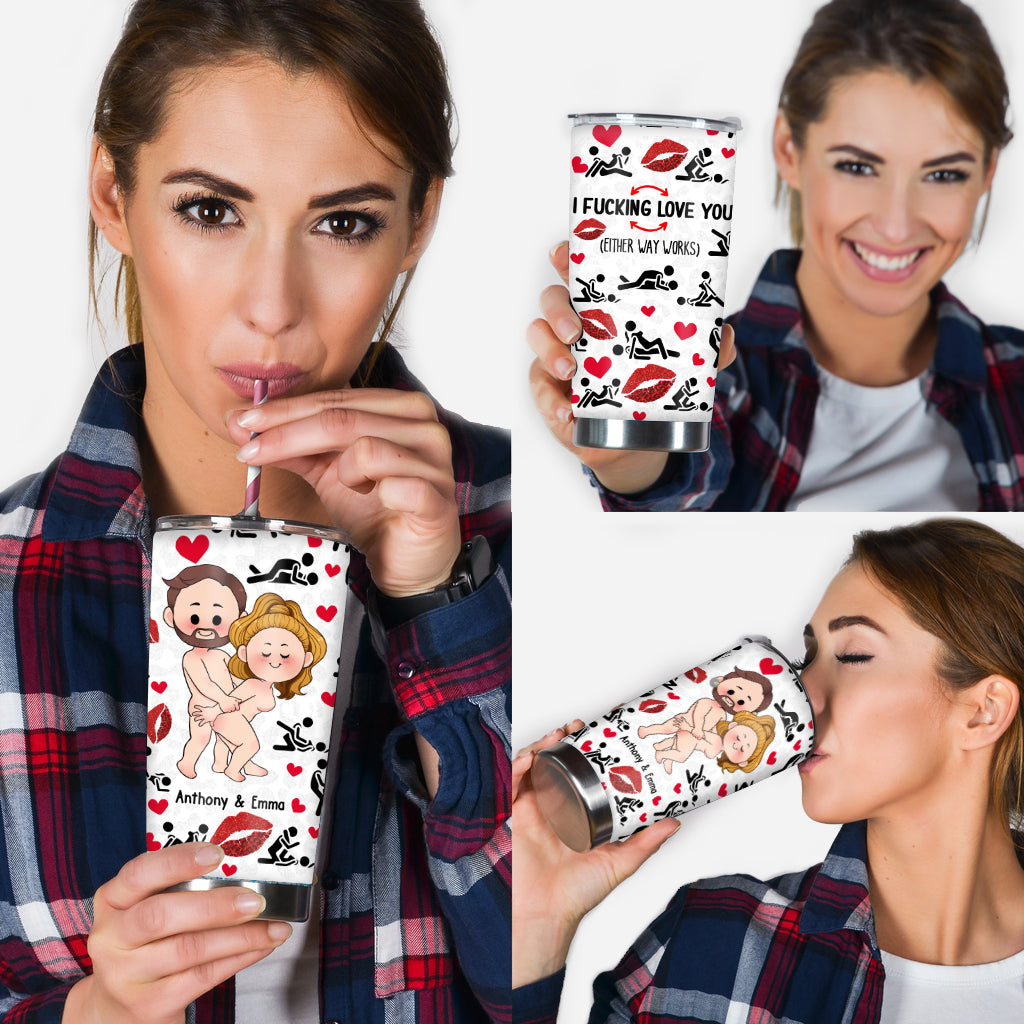 Ich liebe dich – Personalisierter Paar-Trinkbecher