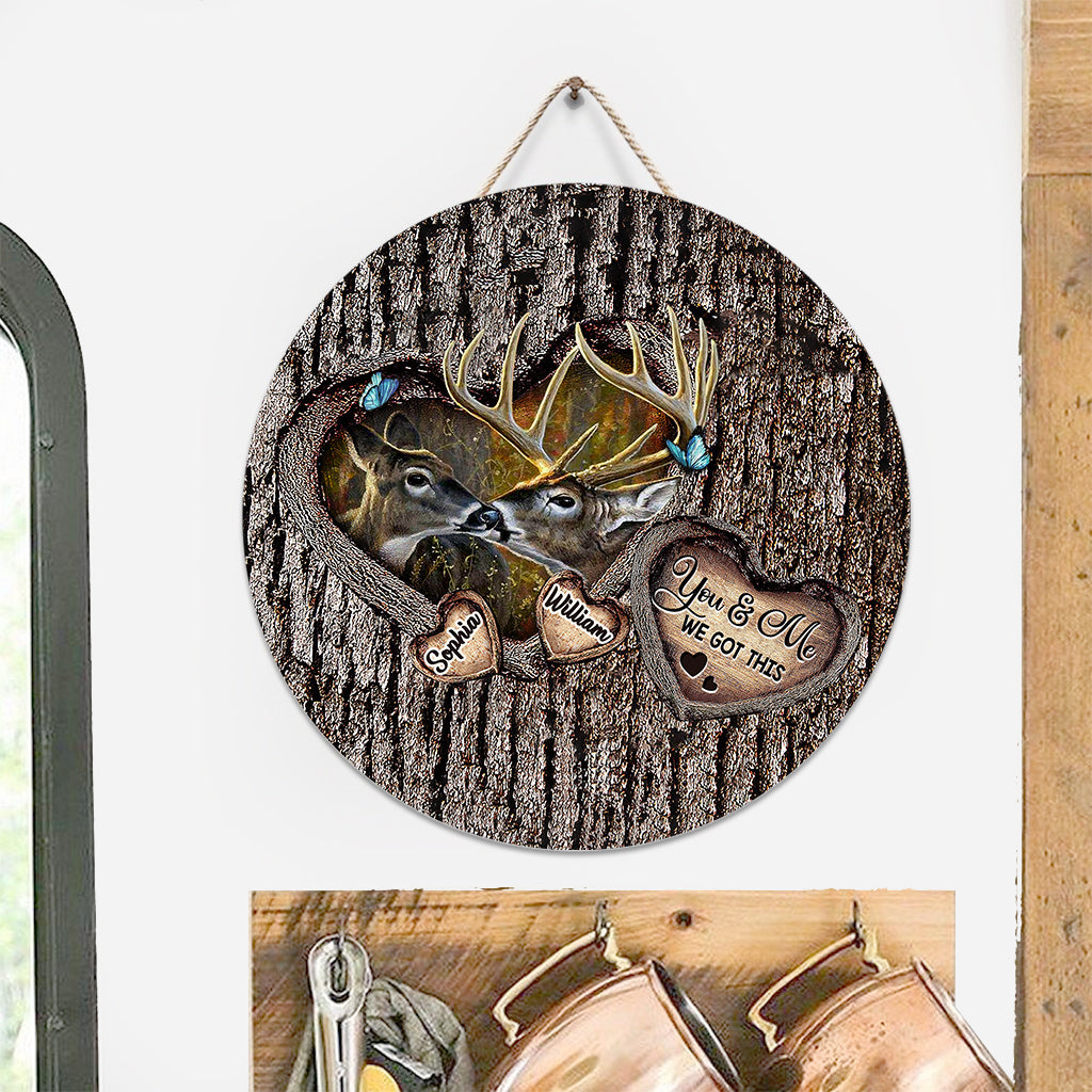 Personalisiertes Jagd-Rundholzschild für Jagdliebhaber