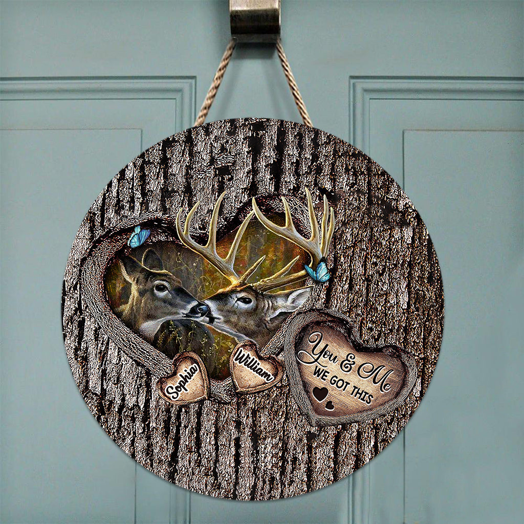 Personalisiertes Jagd-Rundholzschild für Jagdliebhaber