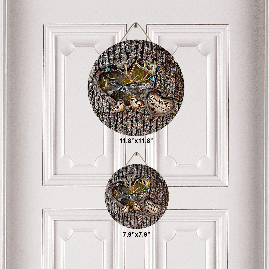 Personalisiertes Jagd-Rundholzschild für Jagdliebhaber