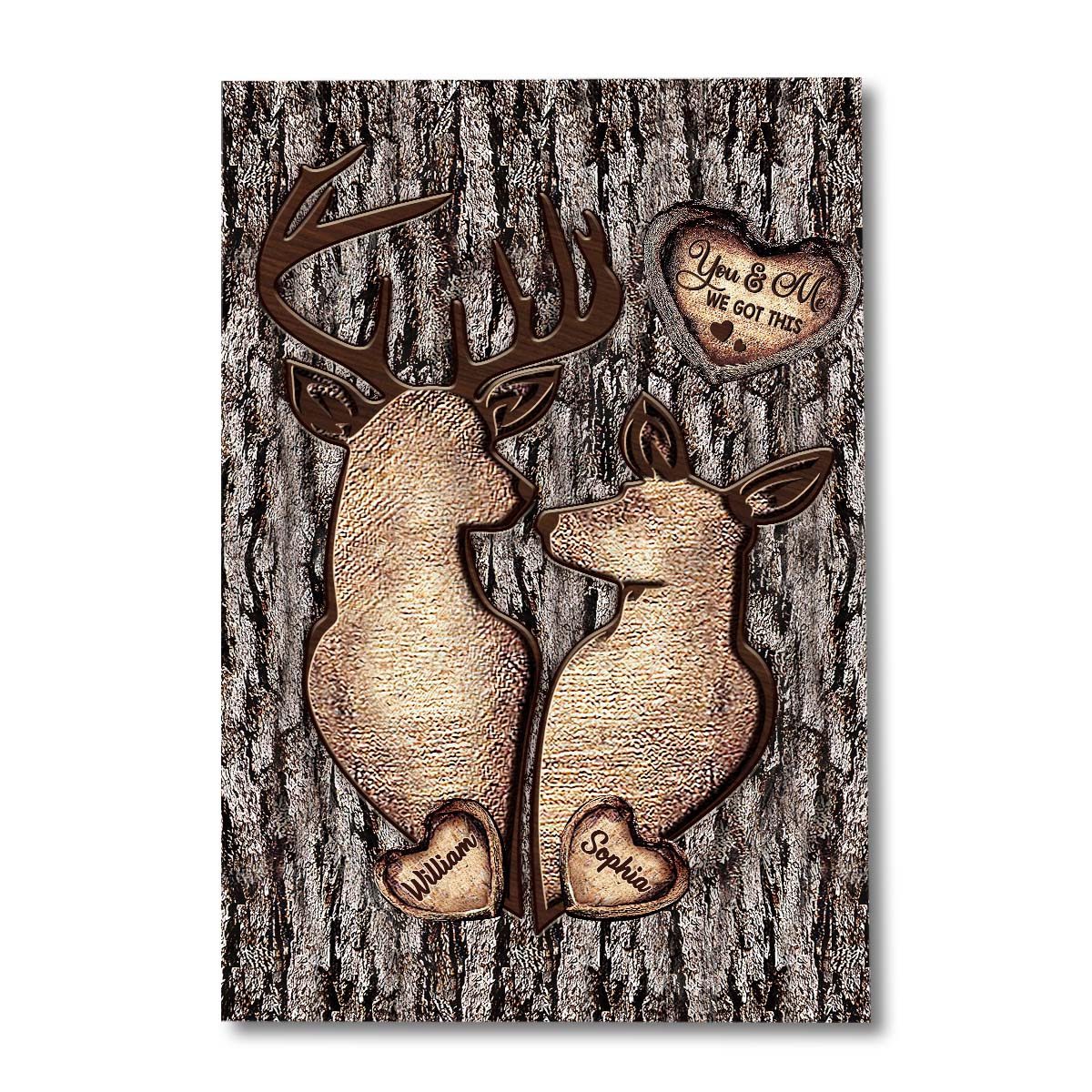 Jägerpaar – Personalisierte Leinwand und Poster zum Thema Jagd