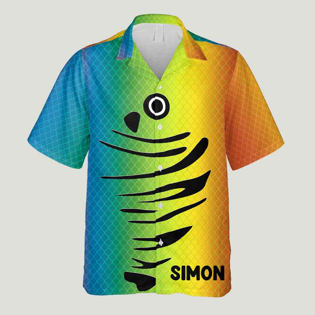 Angelköder - Personalisiertes Hawaiihemd zum Angeln