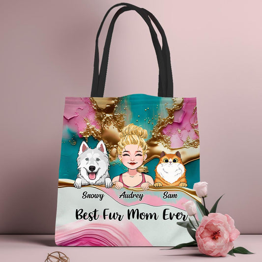 Best Fur MomDad Ever - Personalized Dog Tote Bag