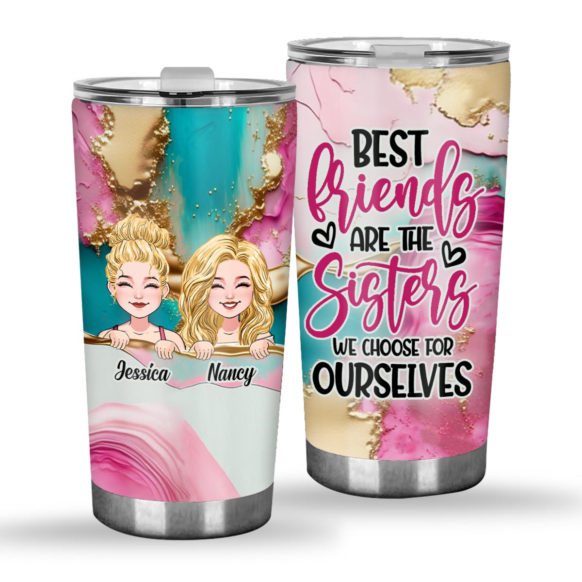 Besties Forever - Personalized Bestie Tumbler
