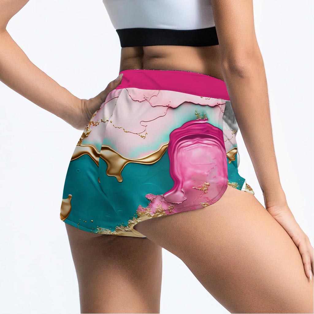 Tropical Vibes Pink Flamingo – Personalisiertes Tanktop und Shorts mit Flamingo-Kreuzmuster