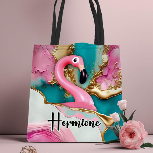Tropische Vibes Pink Flamingo - Personalisierte Flamingo-Tragetasche