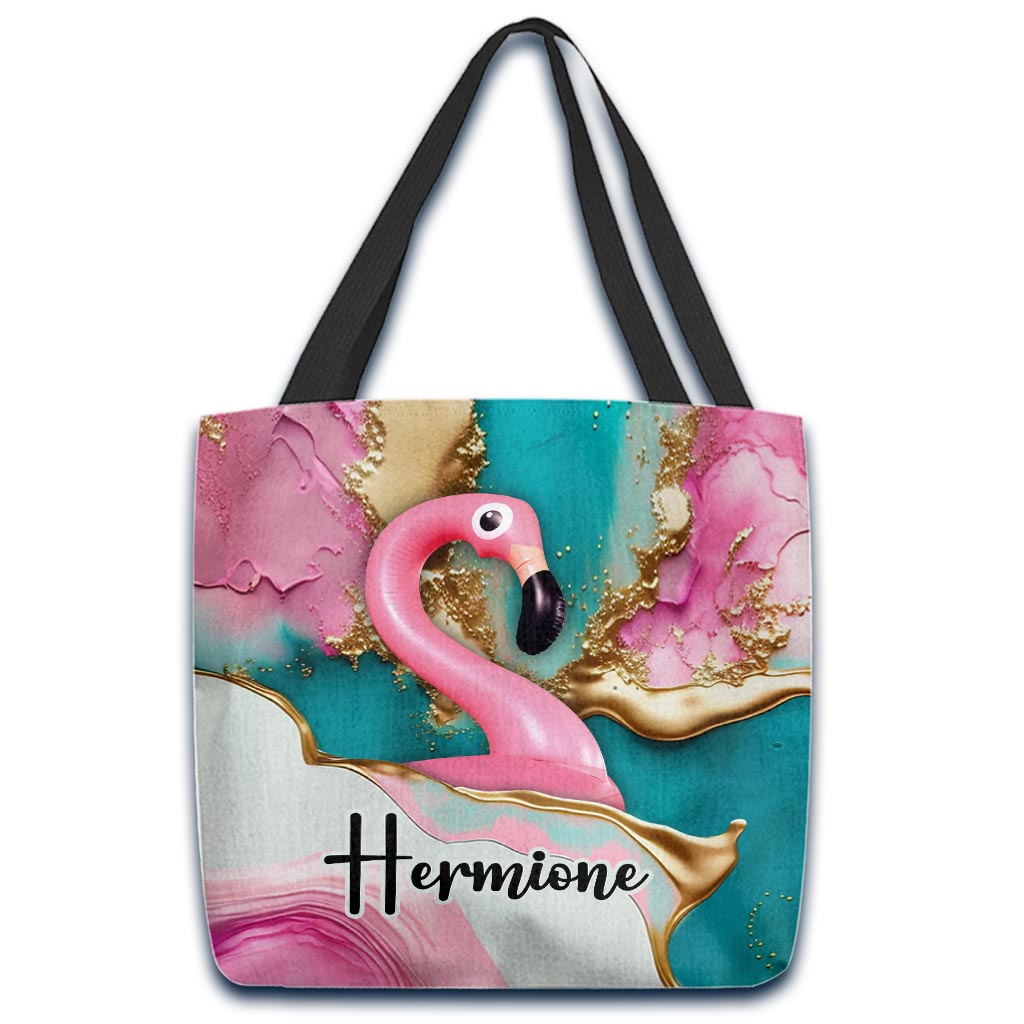 Tropische Vibes Pink Flamingo - Personalisierte Flamingo-Tragetasche