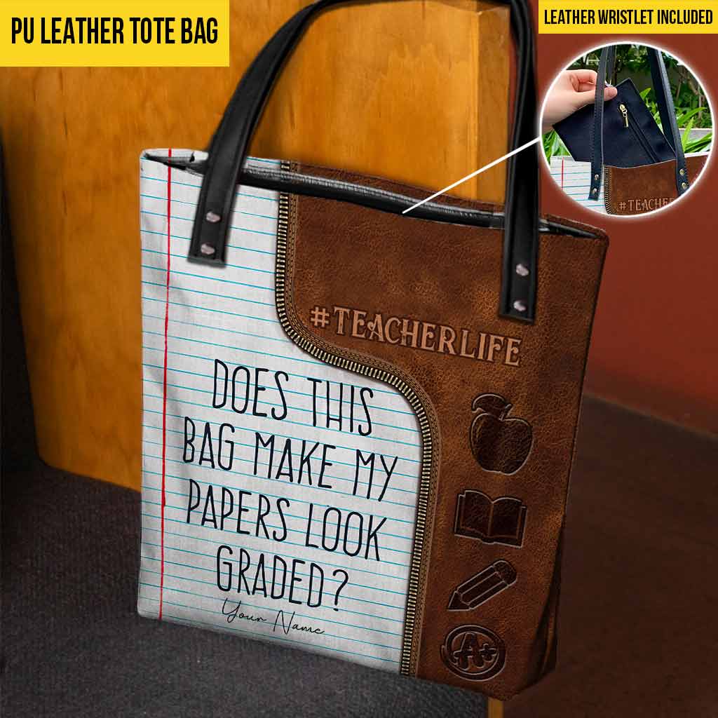 Lässt diese Tasche meine Arbeiten benotet aussehen? - Personalisierte Tragetasche für Lehrer