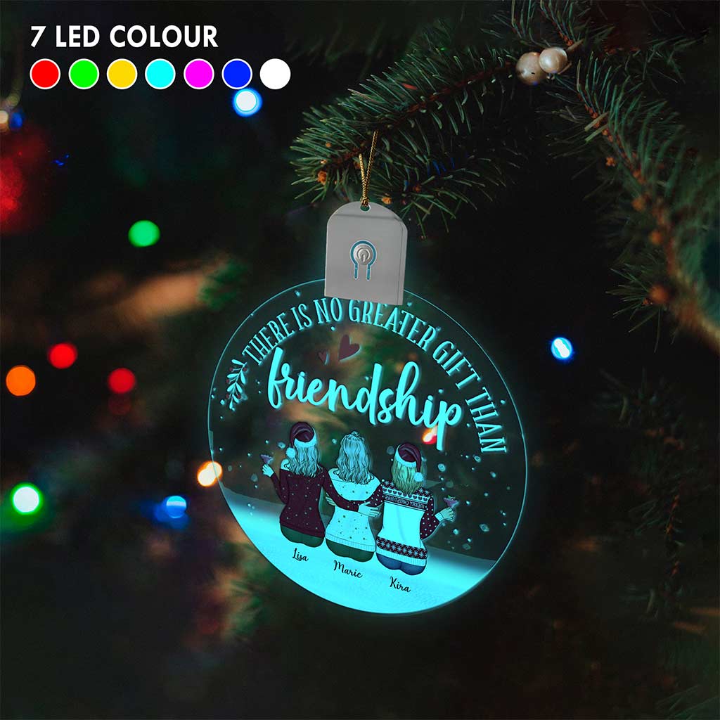 Besties Forever - Personalized Bestie Round Led Acrylic Ornament