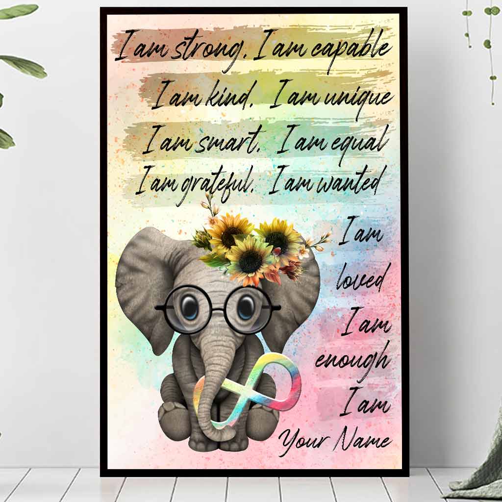 Ich bin genug – Personalisiertes Poster zur Aufklärung über Autismus