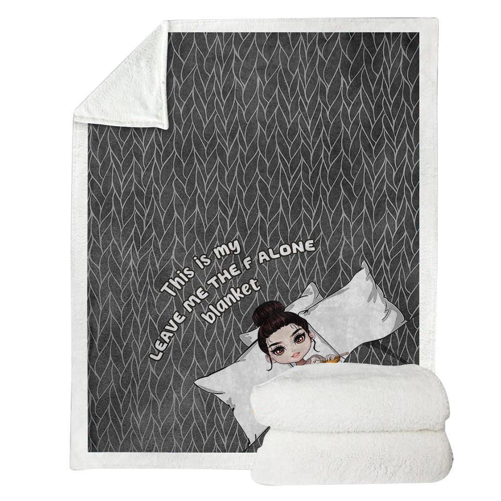 This Is My Leave Me Alone - Personalized Knitting Blanket