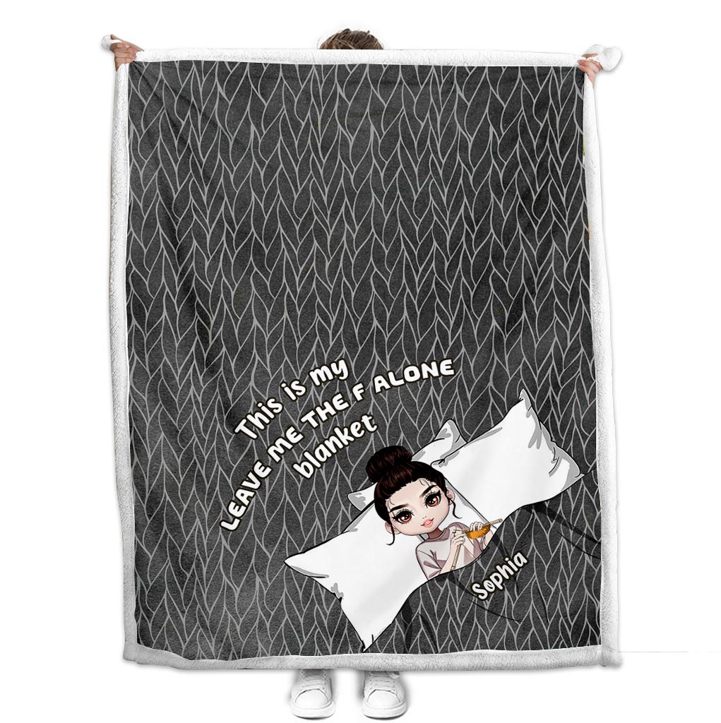 This Is My Leave Me Alone - Personalized Knitting Blanket