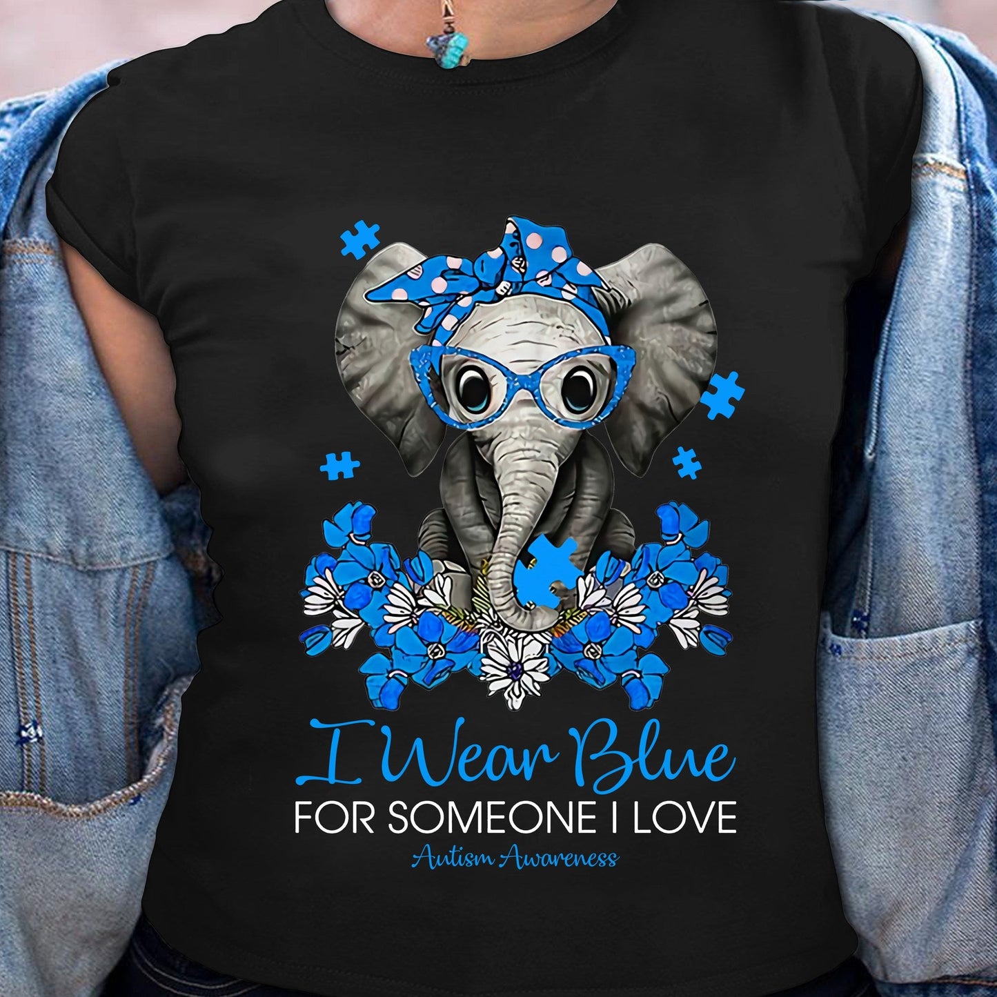 Ich trage Blau für jemanden, den ich liebe – T-Shirt und Hoodie zur Sensibilisierung für Autismus 0523