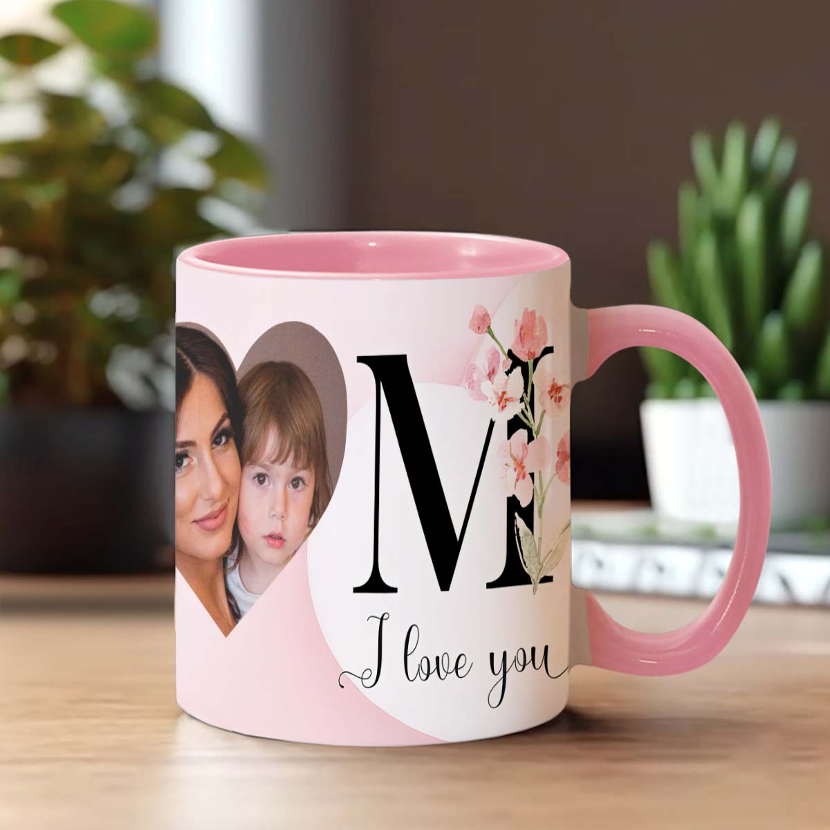 Ich liebe dich Mama - Personalisierte Tasse mit Muttermotiv