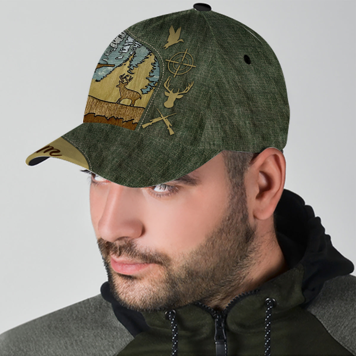 Waldlandschaft - Personalisierte Jagd-Klassiker-Kappe