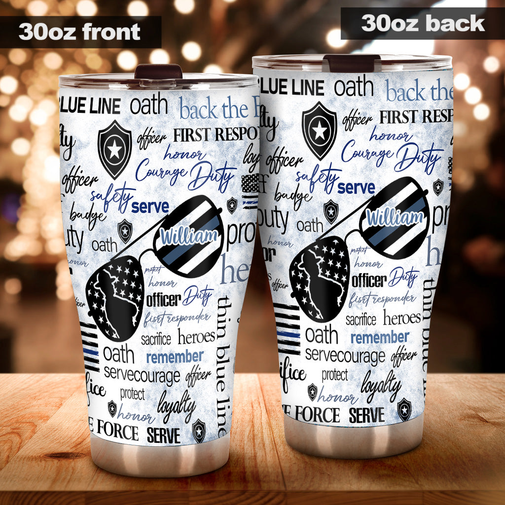 Police Officer - Personalized Police Officer Tumbler