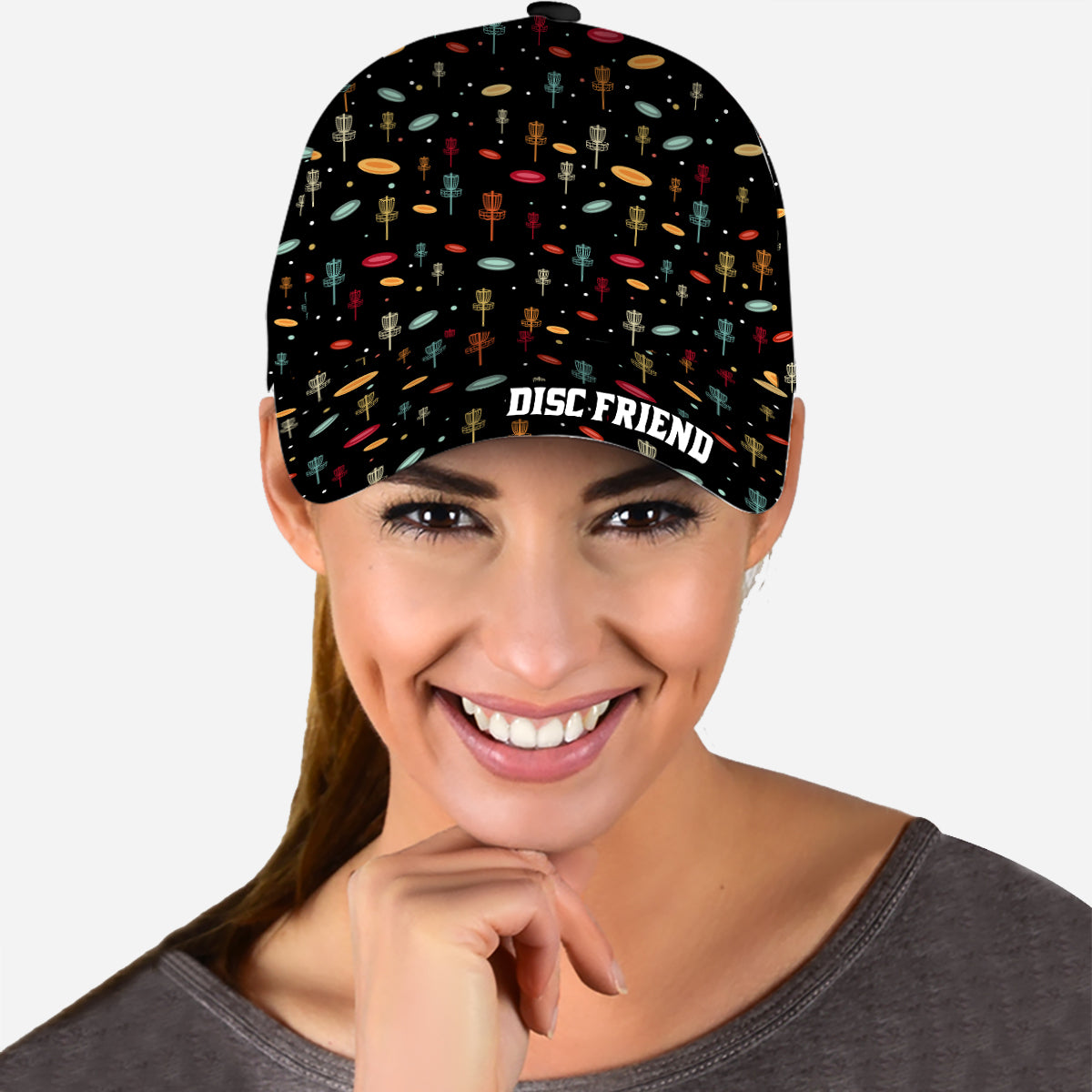 Disc Daddy – Disc-Golf-Geschenk für Papa, Opa, Mama, Oma – Personalisierte klassische Kappe