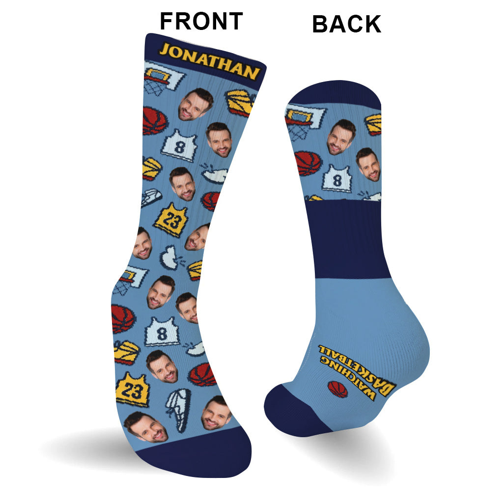 I'd Rather Be Watching Basketball - Personalized Basketball Socks