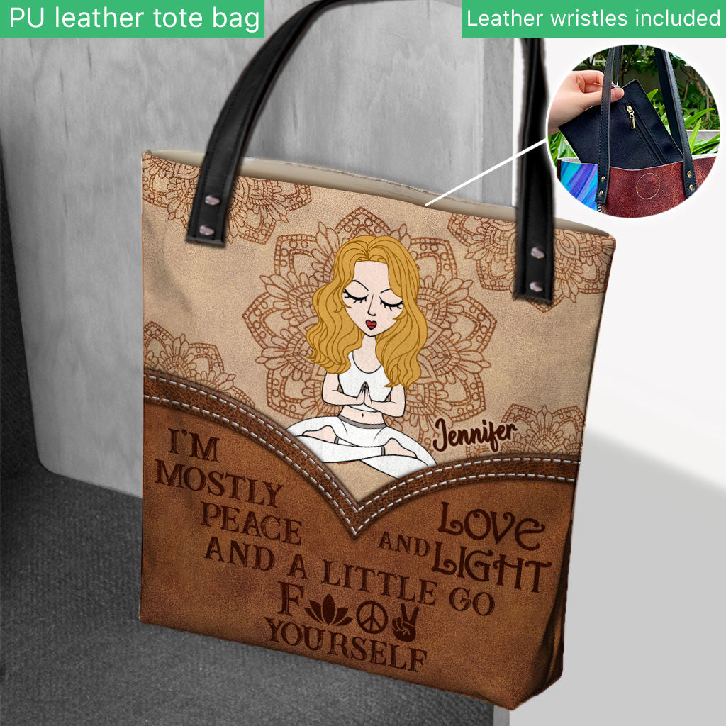 Ich bin größtenteils Frieden – Personalisierte Yoga-Tragetasche