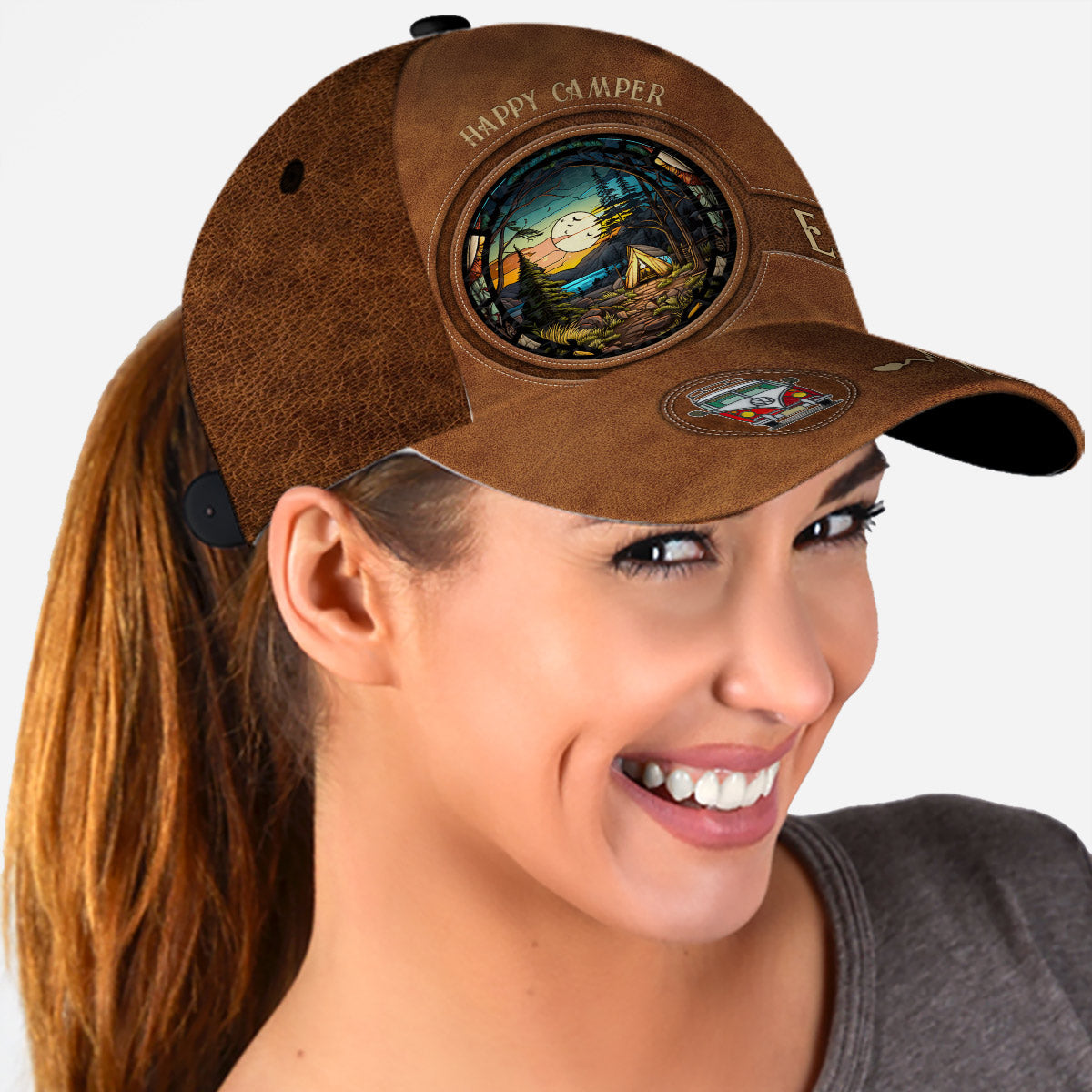 Happy Camper – Personalisierte Camping-Klassiker-Kappe