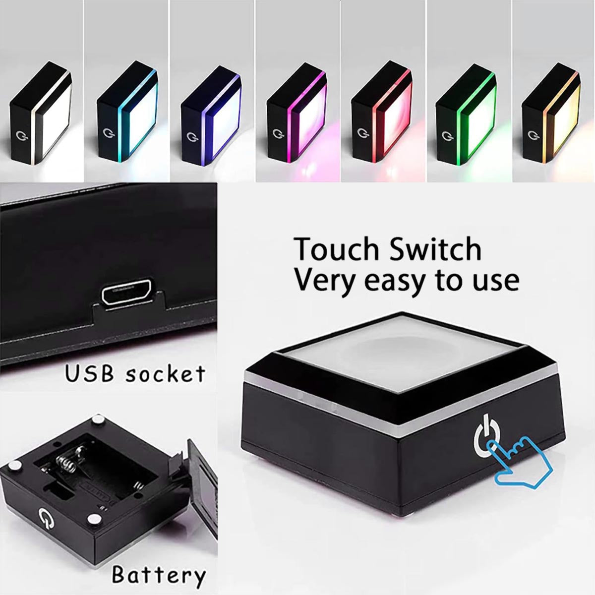 Individuelles Foto – Personalisierte Lasergravur für Paare auf einer 3D-Kristalllampe in Eisbergform.