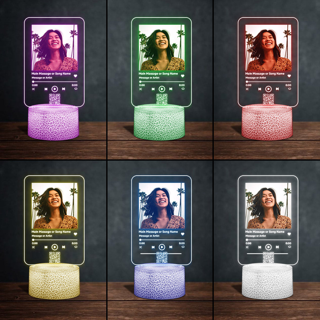 Favorite Song - Personalized Shaped Plaque Light Base