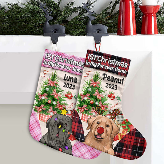 Mein erstes Weihnachten – personalisierte Hunde-Weihnachtsstrümpfe
