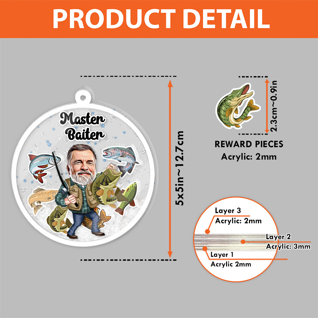 Meisterköderer – Personalisierter dreilagiger Angel-Schüttelanhänger