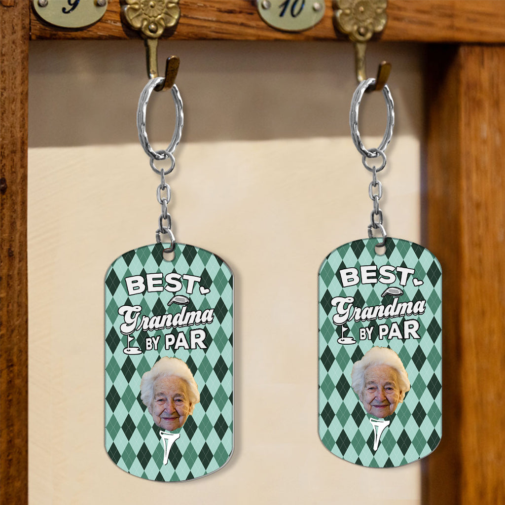 Bester Papa aller Zeiten – Golfgeschenk für Papa, ihn, Freund, Ehemann, Opa – Personalisierter Edelstahl-Schlüsselanhänger