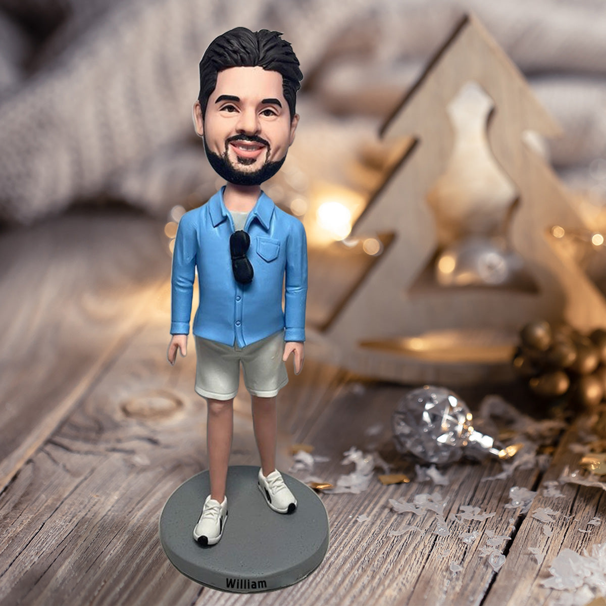 Du wirst uns fehlen – Geschenk für Kollegen – Personalisierte Wackelkopffigur