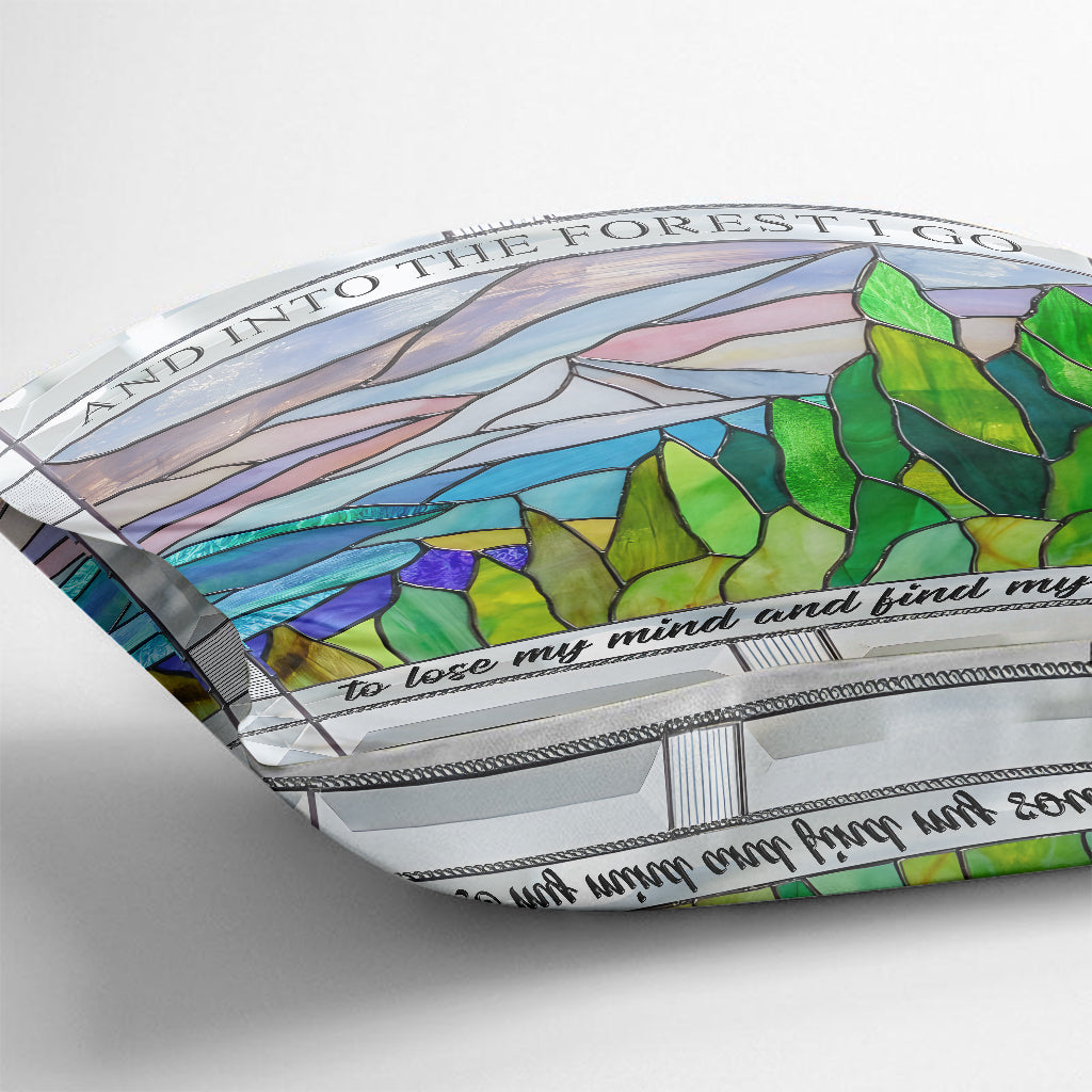 Und hinein in den Wald gehe ich - Wanderkissen