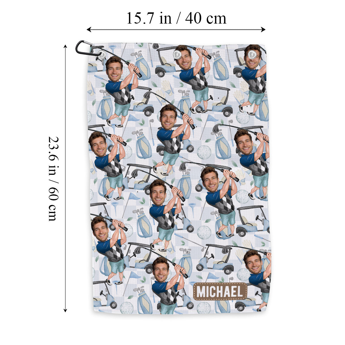 Foto eingefügtes lustiges Golfer-Golfer-Handtuch – personalisiertes Golfhandtuch