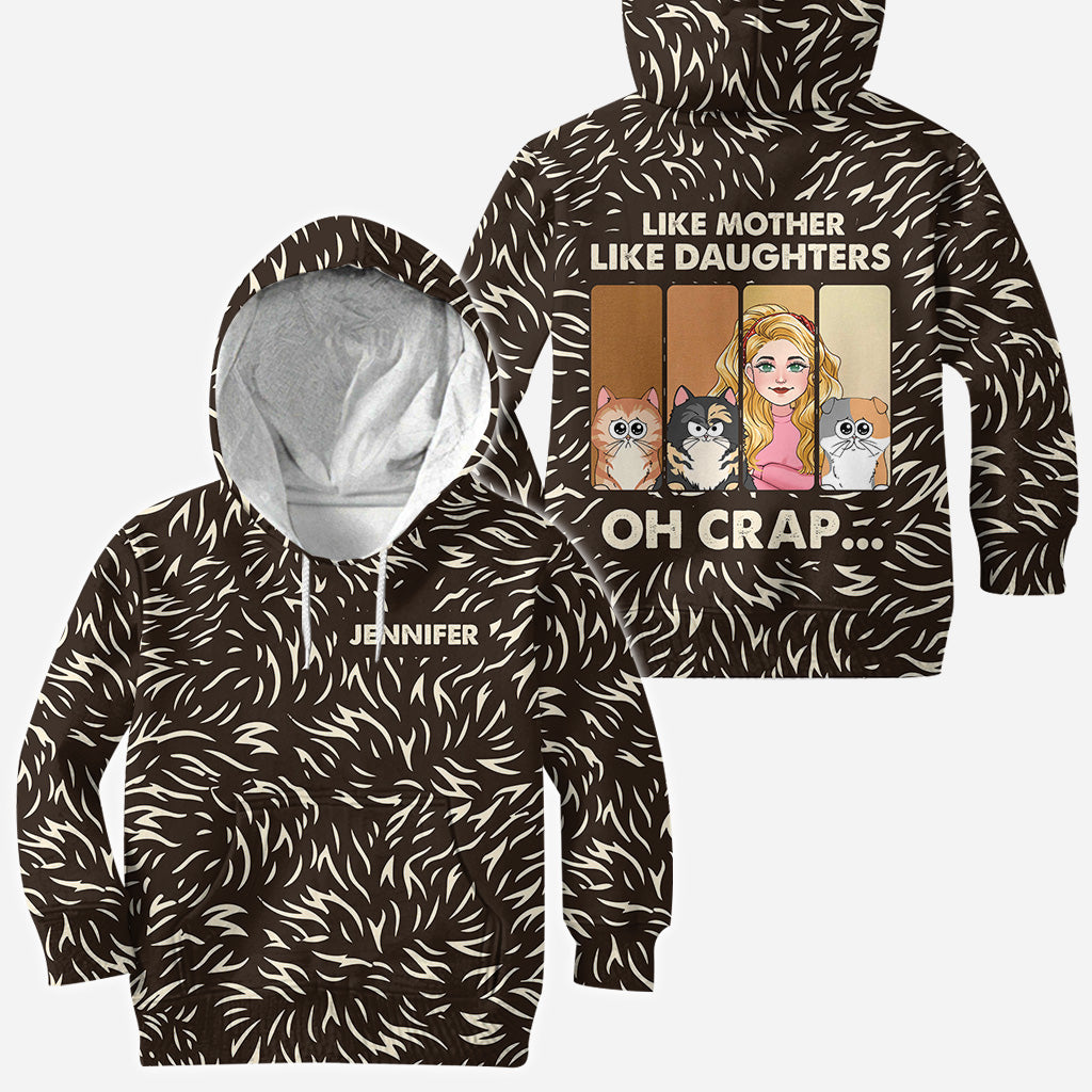 Like Mother Father Like Daughter Son Cats Dogs Pet Lover - Personalized Cat All Over Shirt