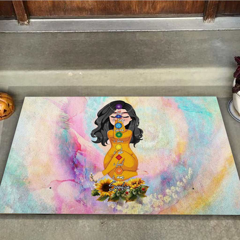 Lass den Scheiß los – Personalisierte Yoga-Fußmatte