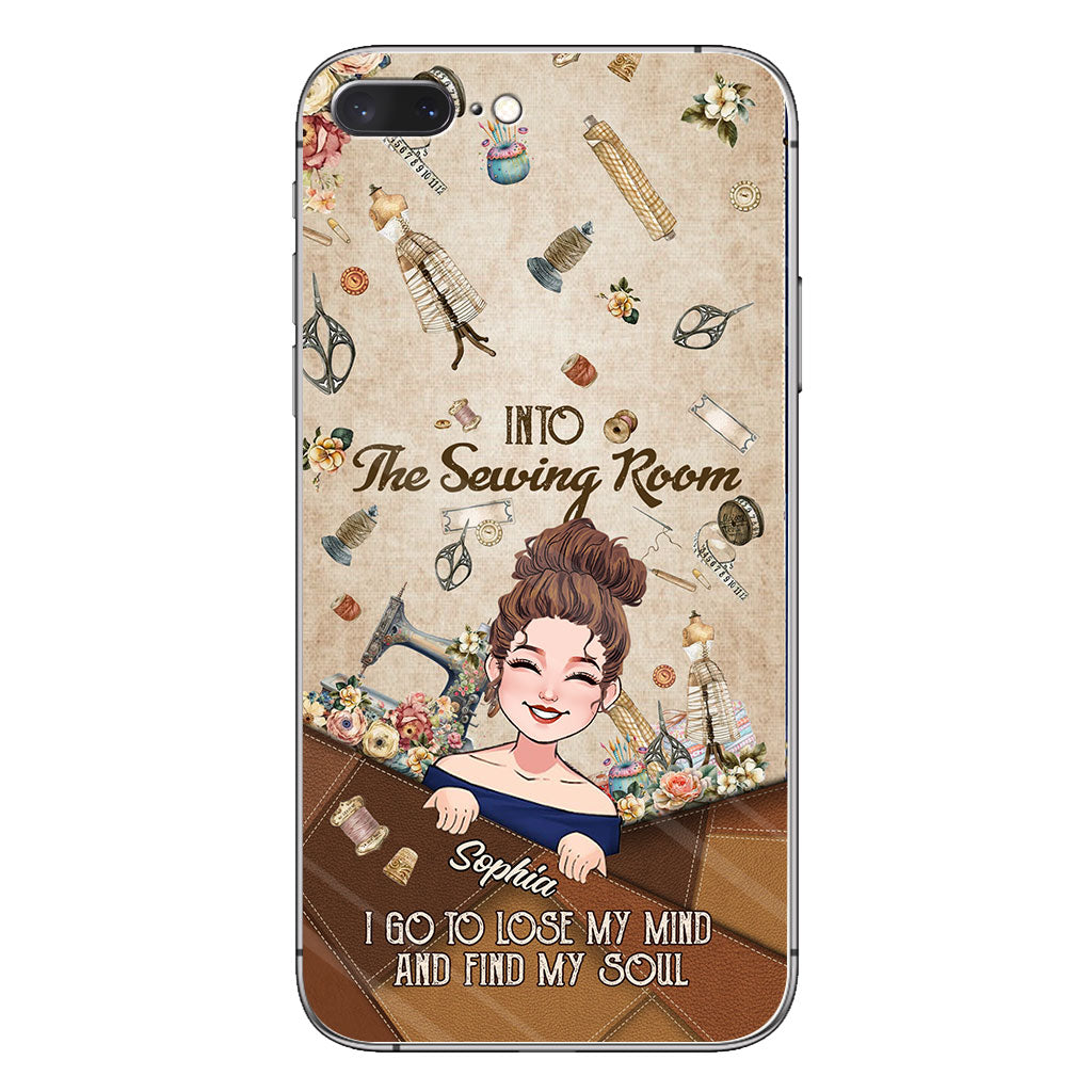 And Into The Sewing Room I Go - Personalized Sewing Phone Case