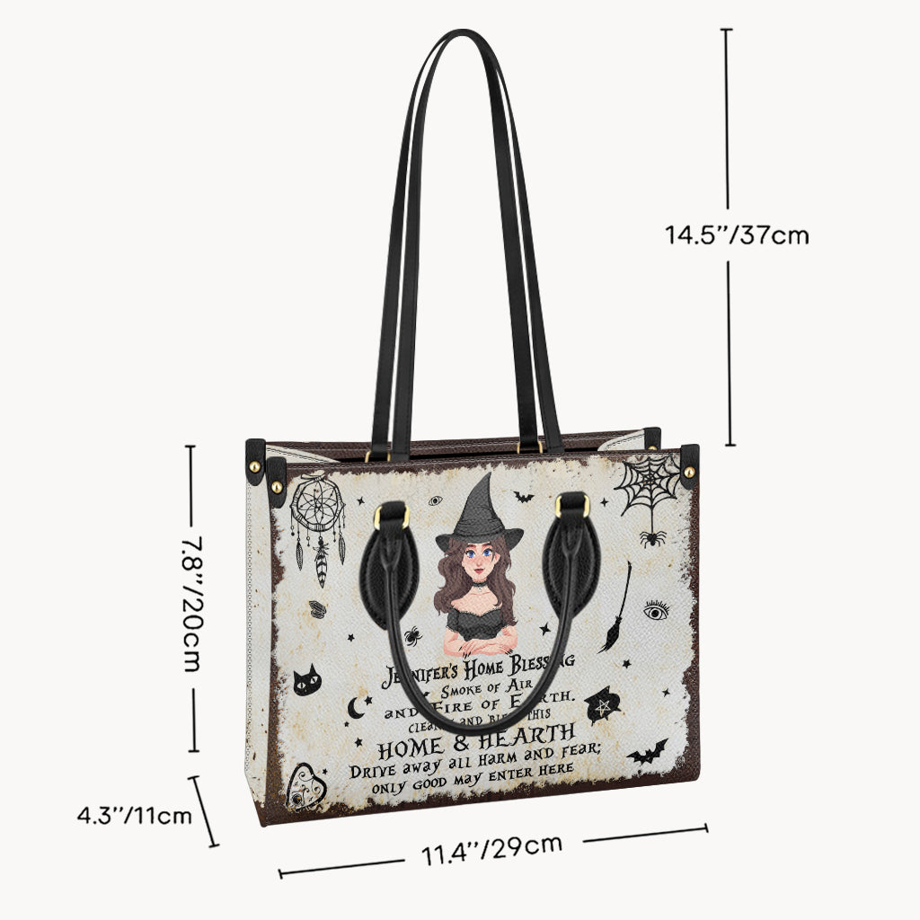 Haussegnung – Personalisierte Hexen-Lederhandtasche