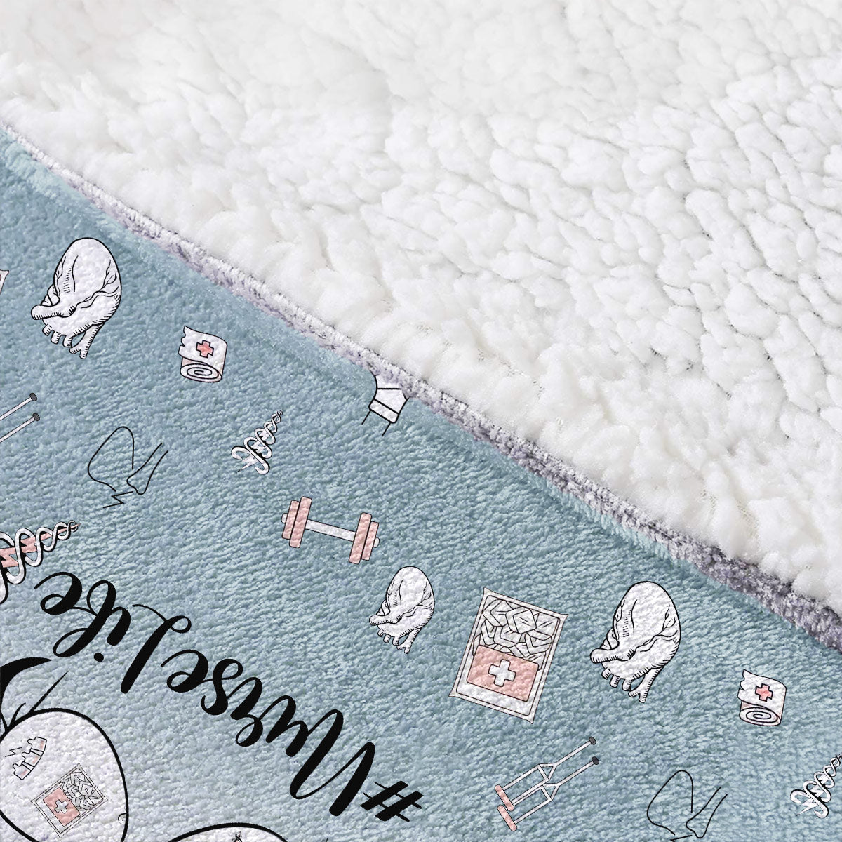 Krankenschwesterjacke – Personalisierter Krankenschwester-Hoodie mit Deckenmotiv