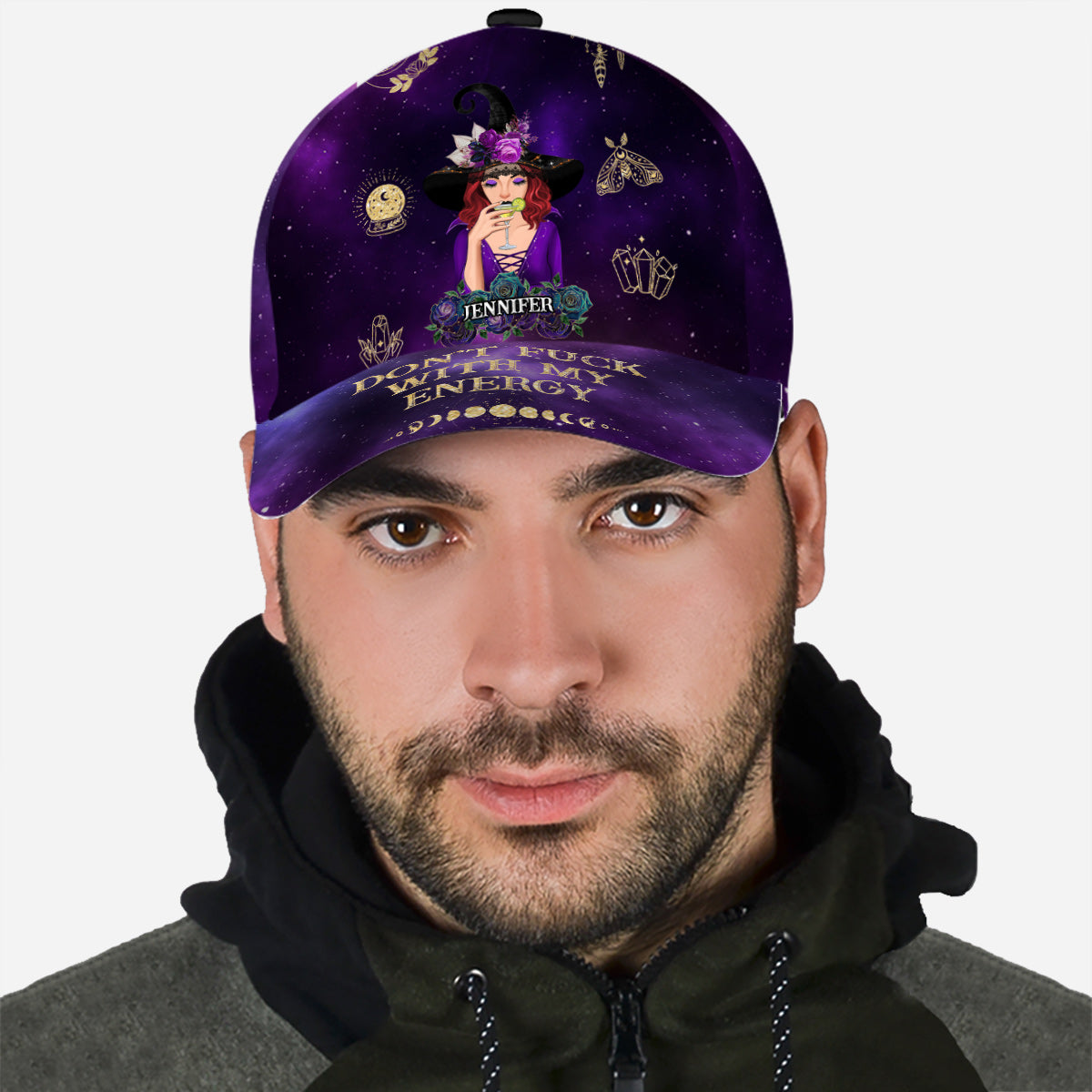 Leg dich nicht mit meiner Energie an – Personalisierte Hexen-Klassiker-Kappe