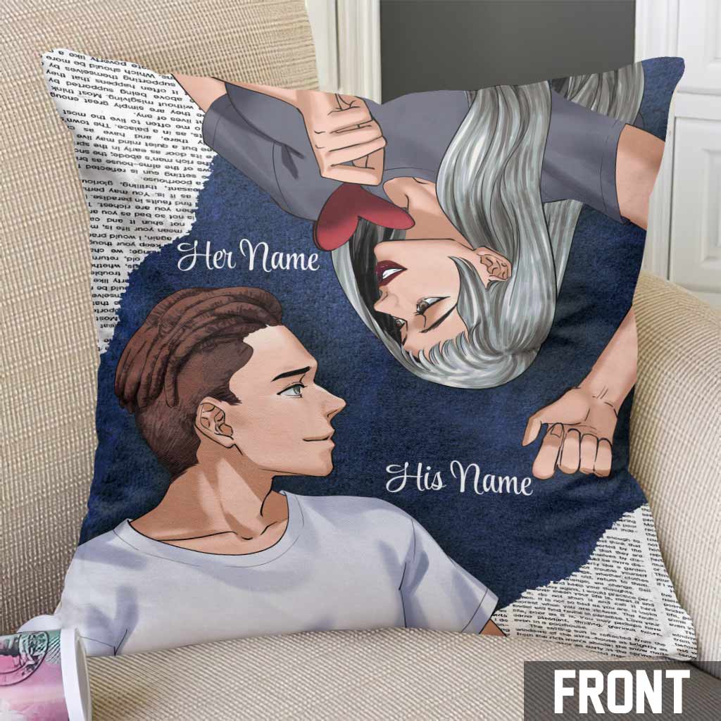 You Smile I Fell In Love - Personalized Couple Throw Pillow