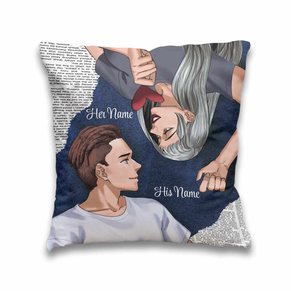 You Smile I Fell In Love - Personalized Couple Throw Pillow
