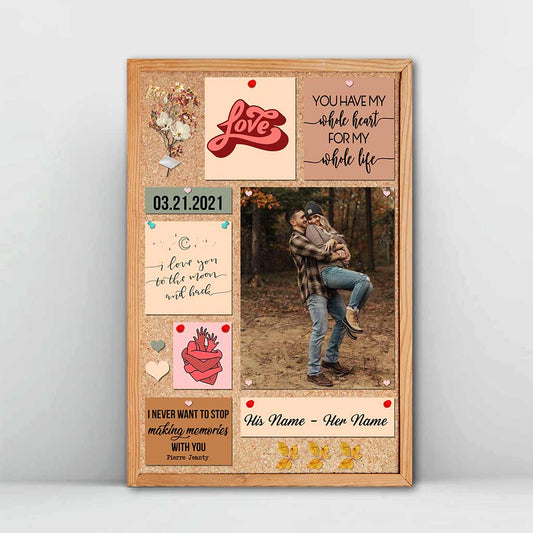 Mit dir ist alles besser – personalisiertes Pärchenposter