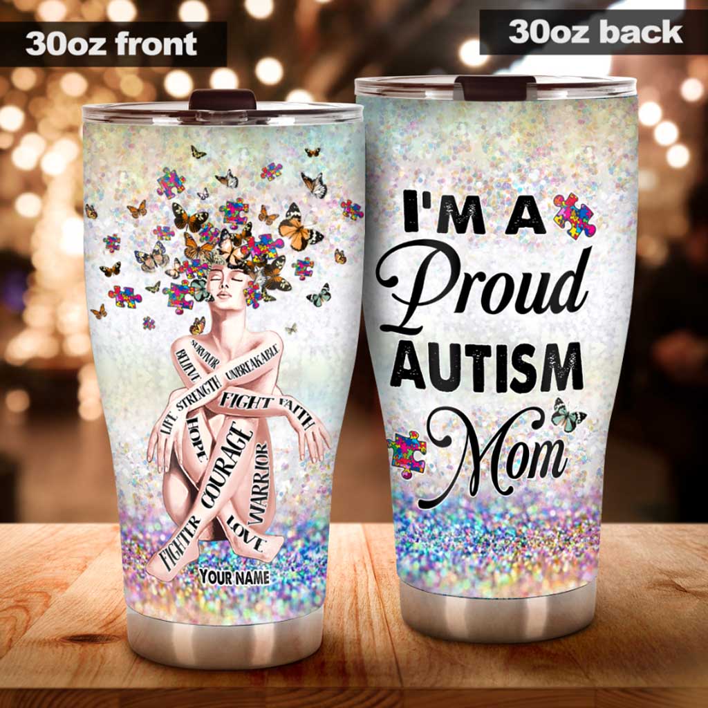 Autism Mom – Personalisierter Becher zur Sensibilisierung für Autismus