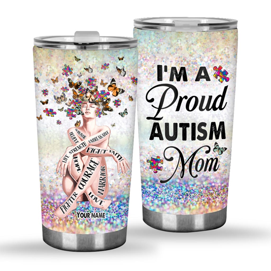 Autism Mom – Personalisierter Becher zur Sensibilisierung für Autismus