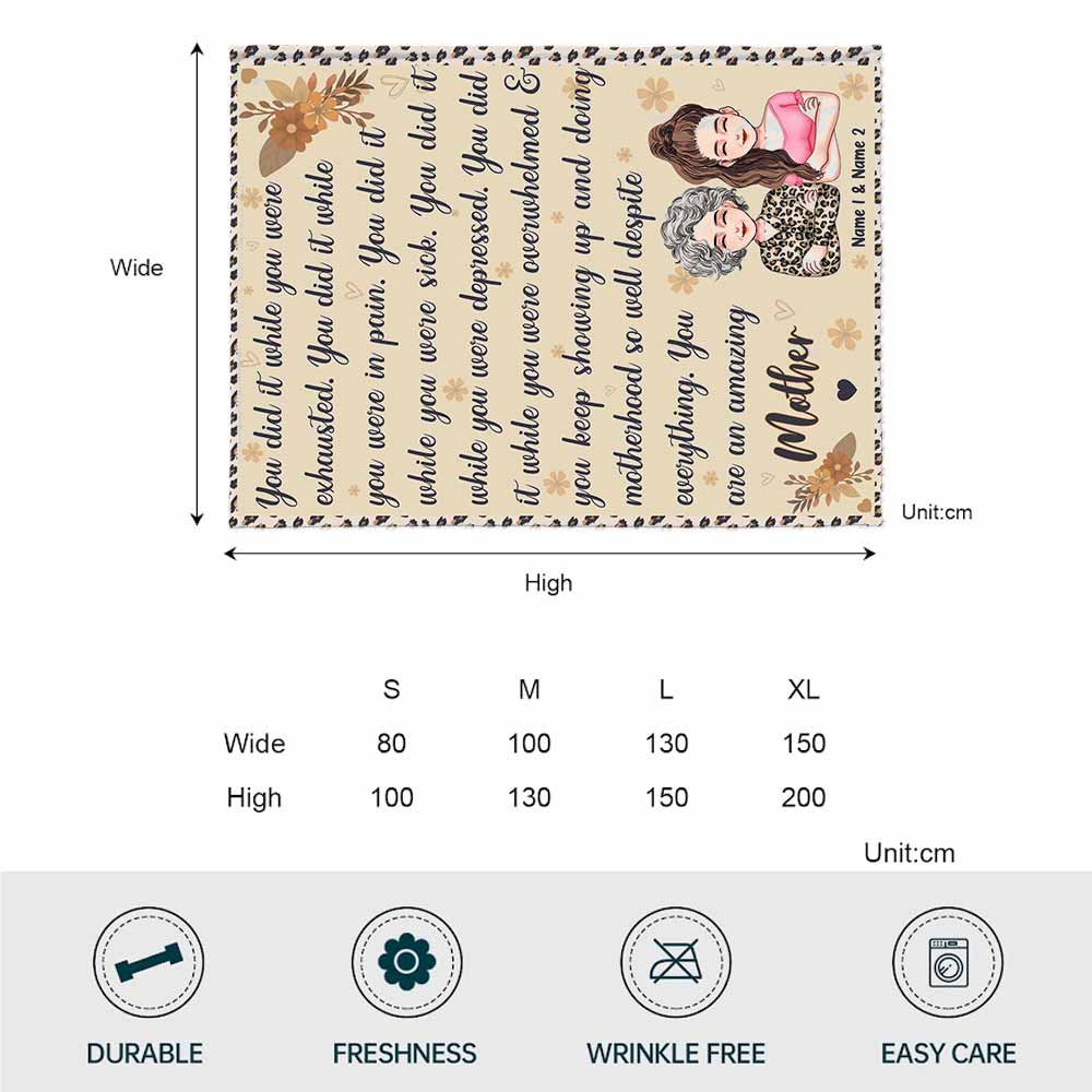 Du bist eine fantastische Mutter – Personalisierte Muttertagsdecke